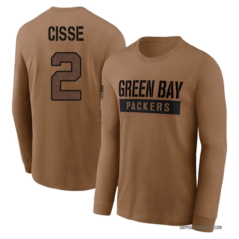 Brandon Cisse Men's Brown Green Bay Packers 2023 Salute To Service Long Sleeve T-Shirt