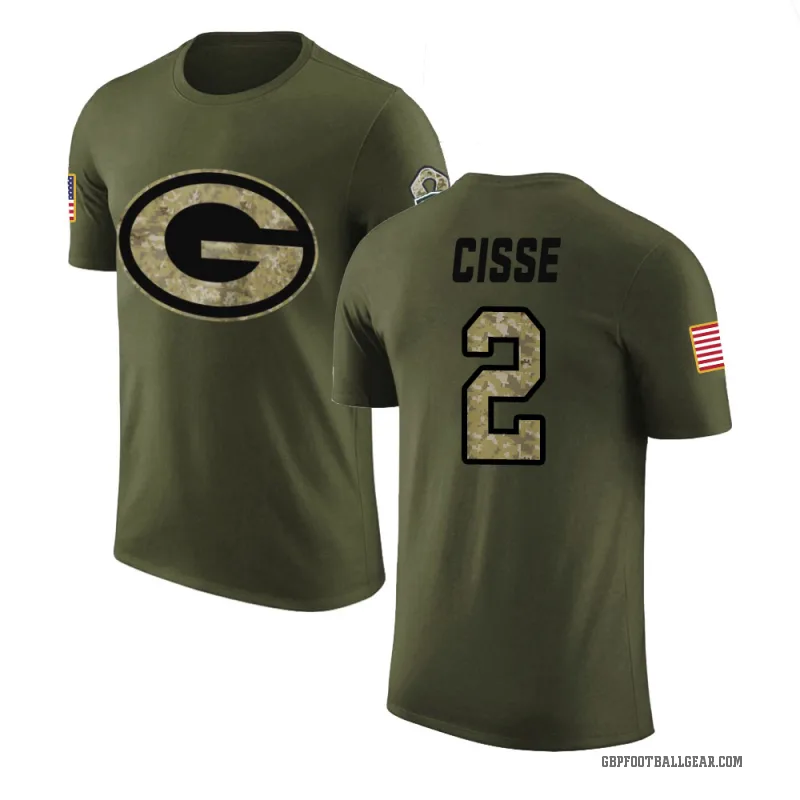Brandon Cisse Men's Olive Green Bay Packers Salute to Service T-Shirt