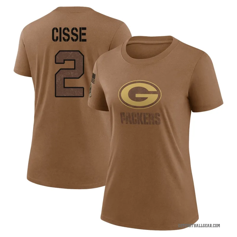 Brandon Cisse Women's Brown Green Bay Packers 2023 Salute To Service Performance T-Shirt