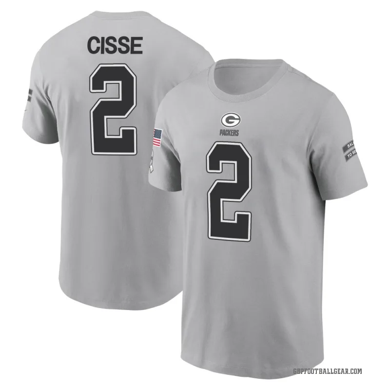 Brandon Cisse Youth Gray Green Bay Packers 2024 Salute to Service T-Shirt