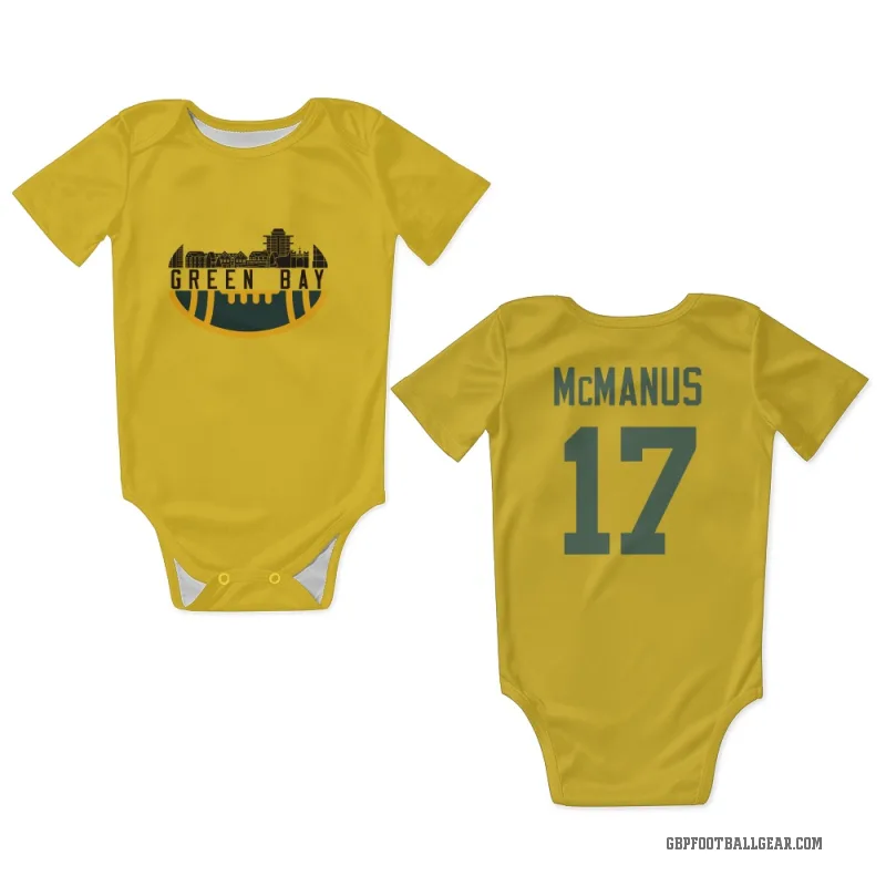 Brandon McManus  Gold Green Bay Packers  Newborn & Infant Bodysuit