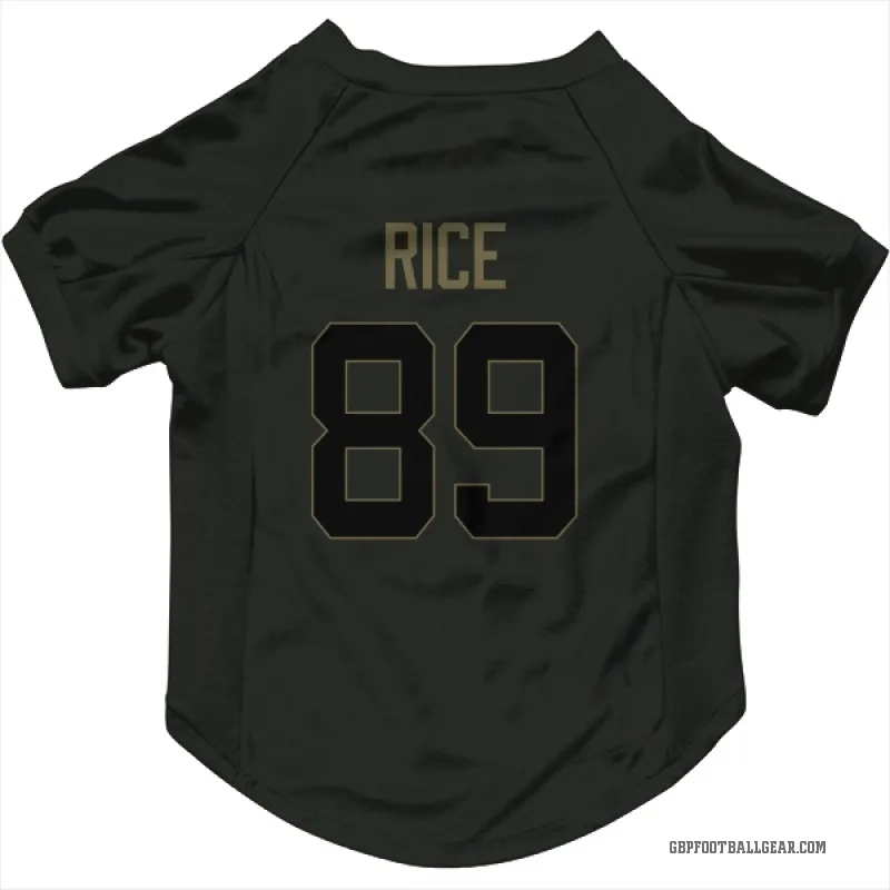 Brenden Rice  Black Green Bay Packers  Service Cat & Dog Pet Jersey