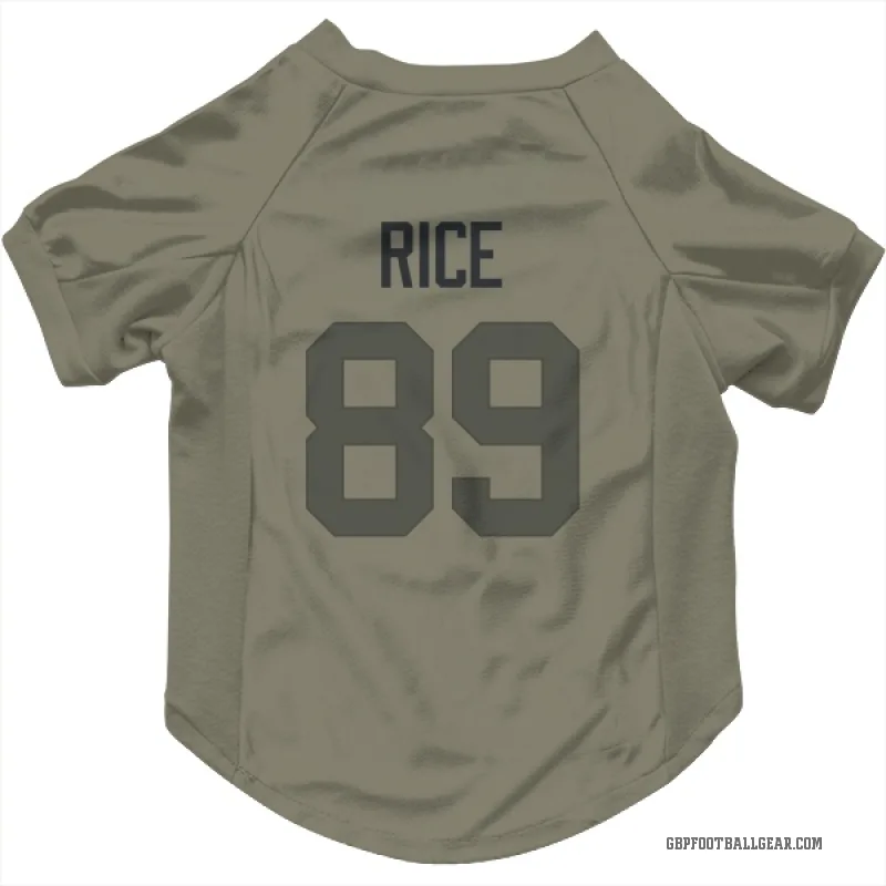 Brenden Rice  Olive Green Bay Packers  Cat & Dog Pet Jersey