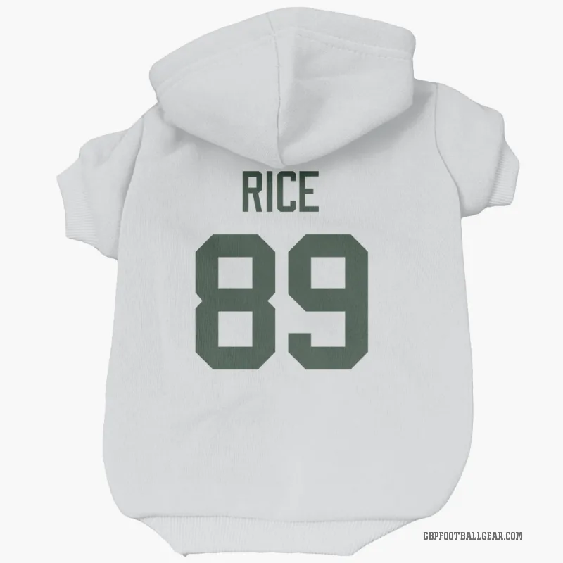 Brenden Rice  White Green Bay Packers  Cat & Dog Pet Hoodie