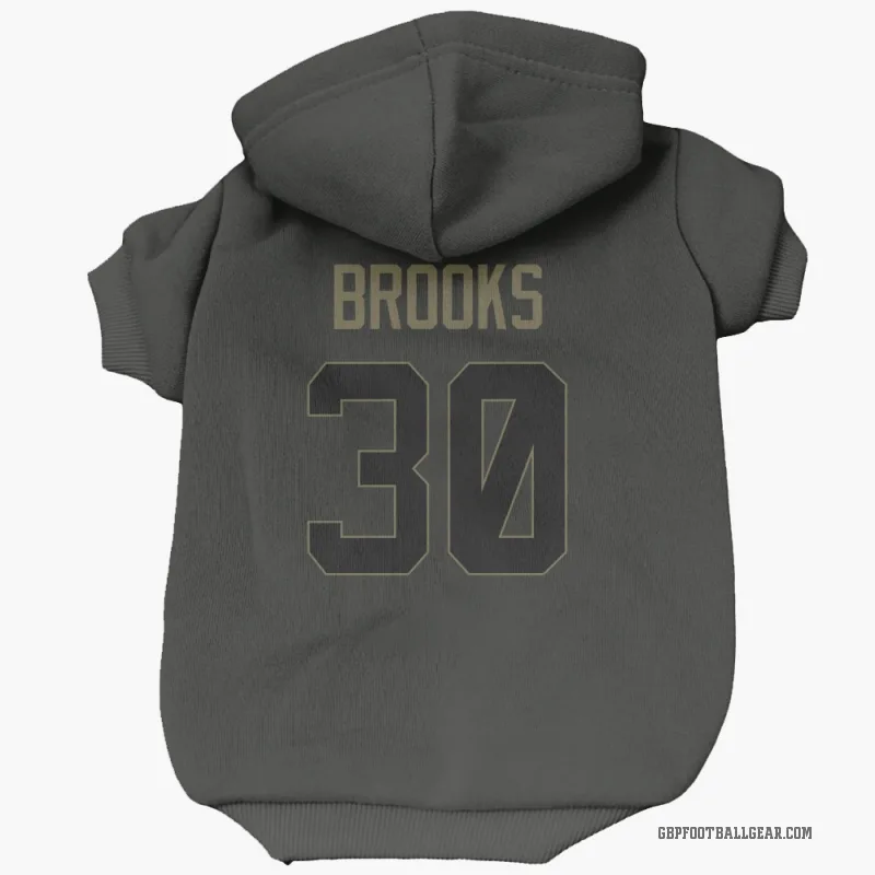 Chris Brooks  Black Green Bay Packers  Service Cat & Dog Pet Hoodie