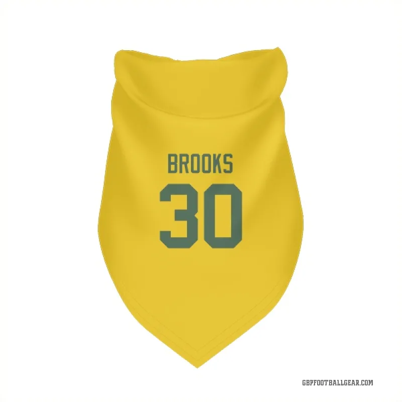 Chris Brooks  Gold Green Bay Packers  Cat & Dog Pet Bandana