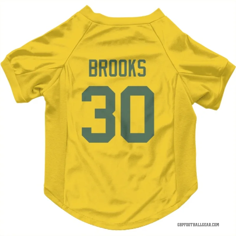 Chris Brooks  Gold Green Bay Packers  Cat & Dog Pet Jersey