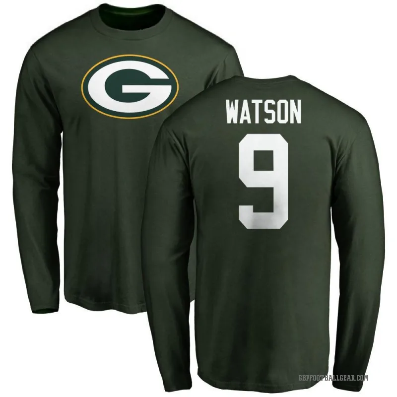 Christian Watson Youth Green Green Bay Packers Logo Long Sleeve T-Shirt -