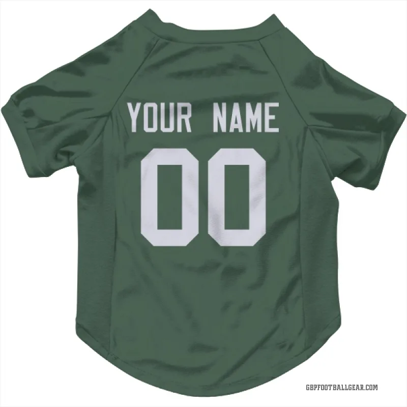 Custom  Green Green Bay Packers   Cat & Dog Pet Jersey