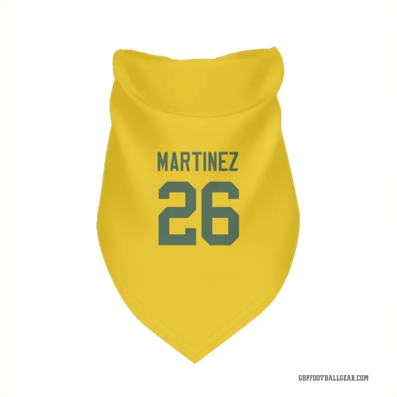 Damien Martinez  Gold Green Bay Packers  Cat & Dog Pet Bandana