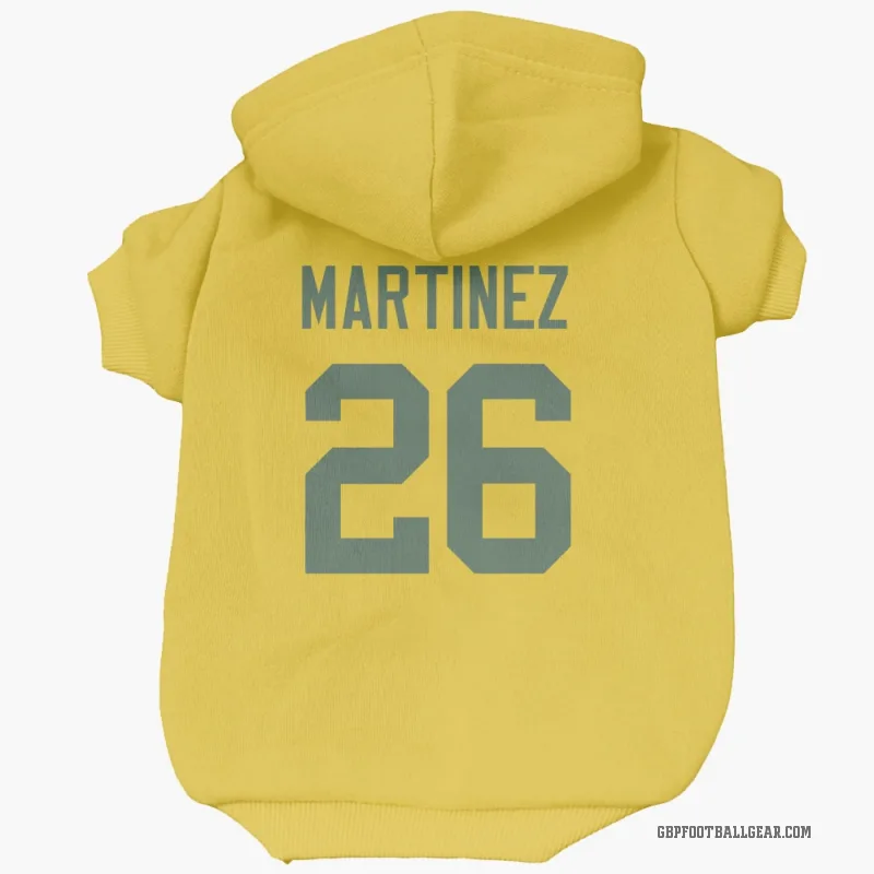 Damien Martinez  Gold Green Bay Packers  Cat & Dog Pet Hoodie