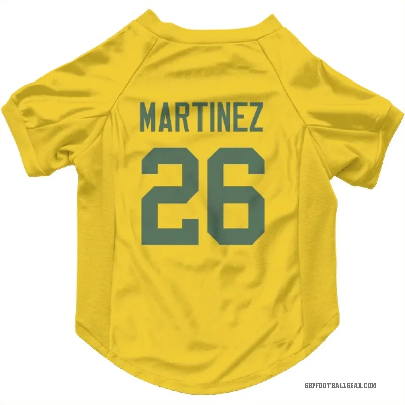 Damien Martinez  Gold Green Bay Packers  Cat & Dog Pet Jersey