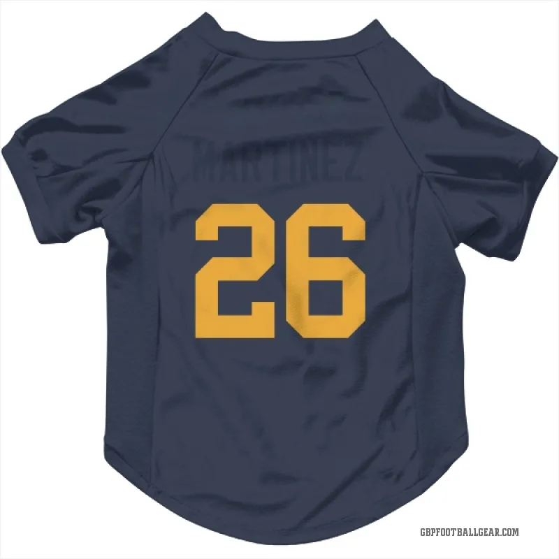 Damien Martinez  Navy Green Bay Packers  Cat & Dog Pet Jersey