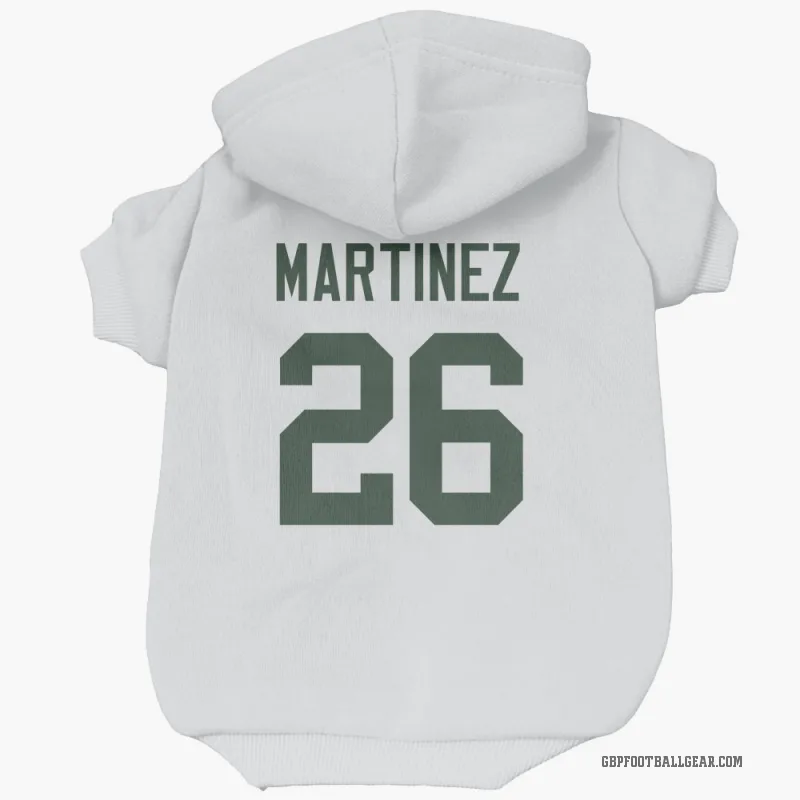 Damien Martinez  White Green Bay Packers  Cat & Dog Pet Hoodie