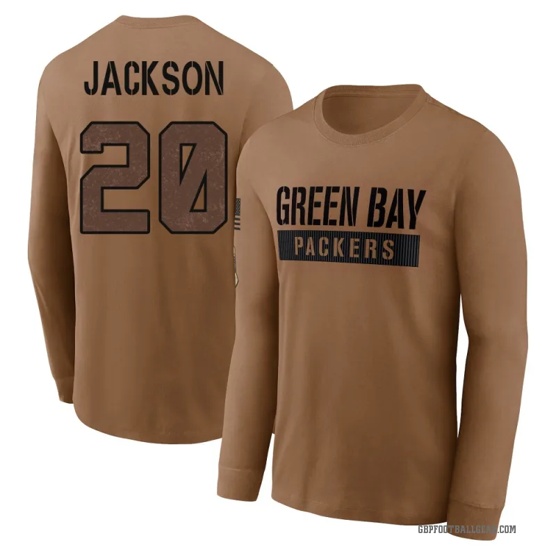 Domani Jackson Men's Brown Green Bay Packers 2023 Salute To Service Long Sleeve T-Shirt