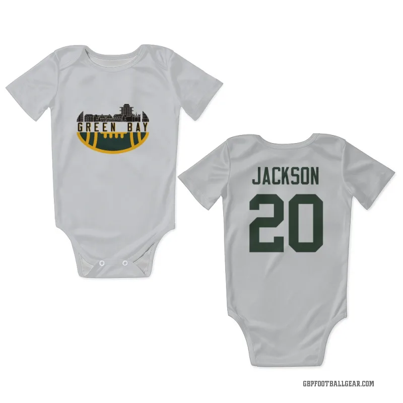 Domani Jackson  White Green Bay Packers  Newborn & Infant Bodysuit