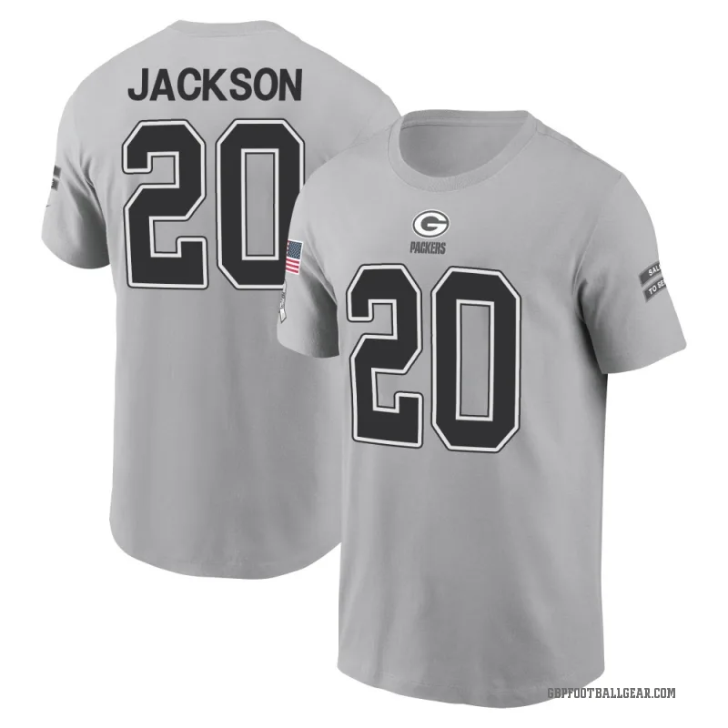 Domani Jackson Youth Gray Green Bay Packers 2024 Salute to Service T-Shirt