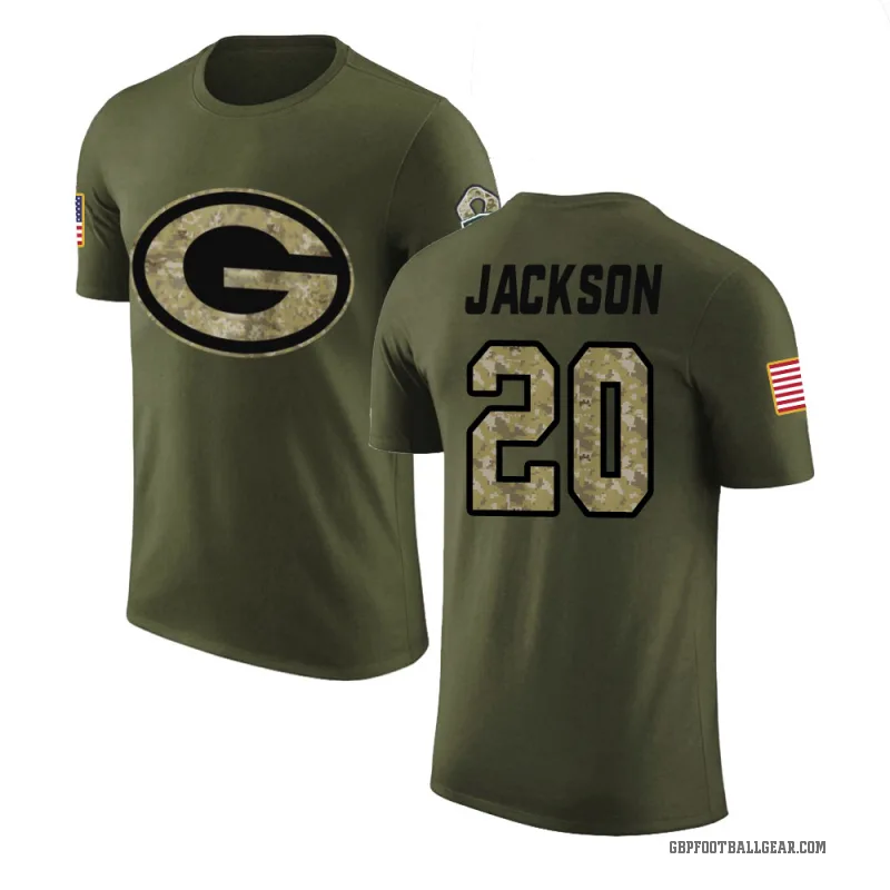 Domani Jackson Youth Olive Green Bay Packers Salute to Service T-Shirt