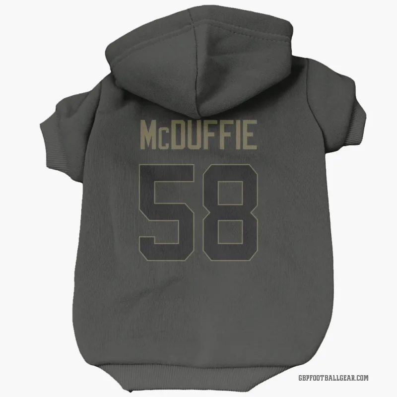 Isaiah McDuffie  Black Green Bay Packers  Service Cat & Dog Pet Hoodie