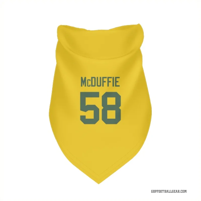 Isaiah McDuffie  Gold Green Bay Packers  Cat & Dog Pet Bandana