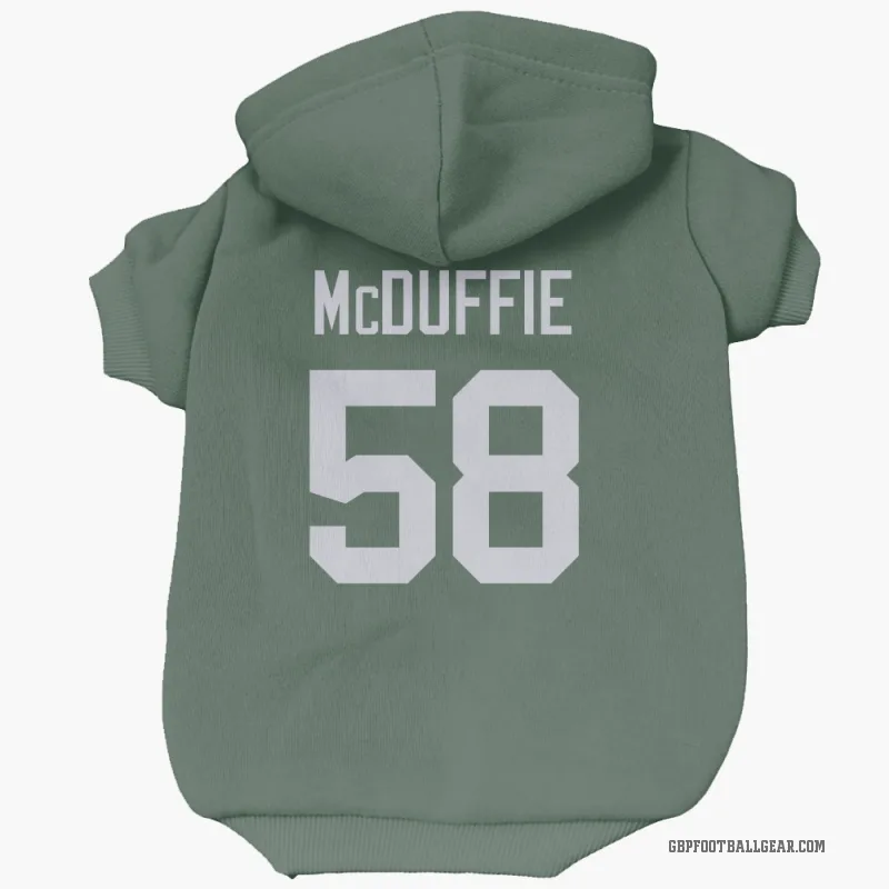 Isaiah McDuffie  Green Green Bay Packers  Cat & Dog Pet Hoodie
