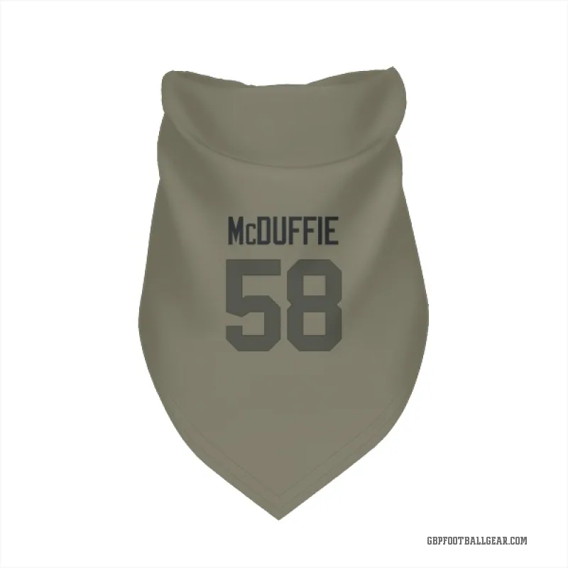 Isaiah McDuffie  Olive Green Bay Packers  Cat & Dog Pet Bandana