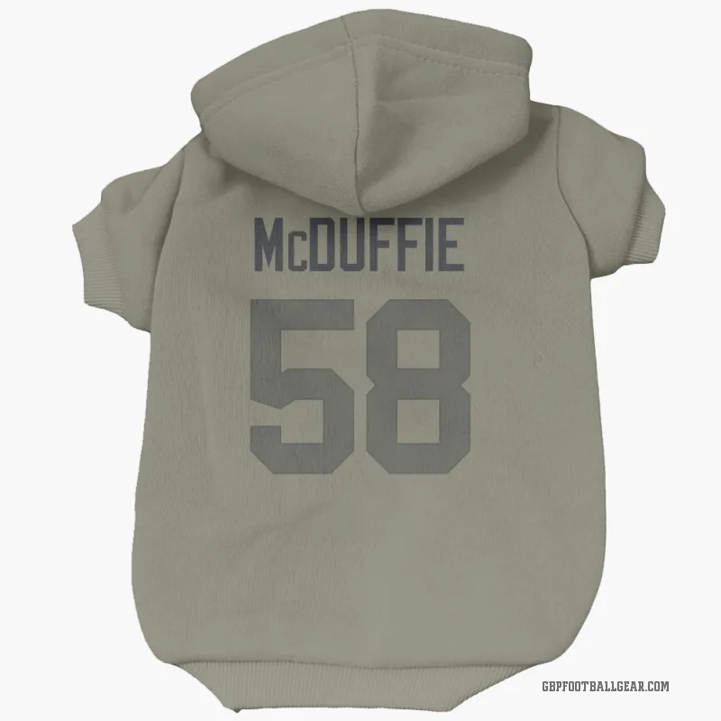 Isaiah McDuffie  Olive Green Bay Packers  Cat & Dog Pet Hoodie