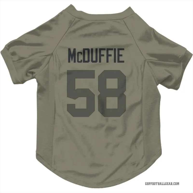 Isaiah McDuffie  Olive Green Bay Packers  Cat & Dog Pet Jersey