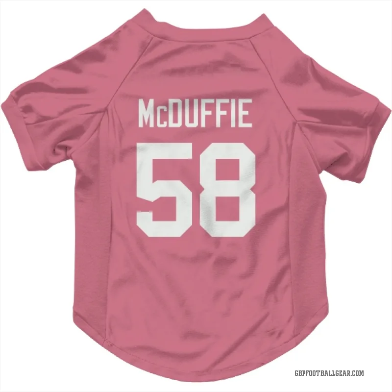 Isaiah McDuffie  Pink Green Bay Packers  Cat & Dog Pet Jersey