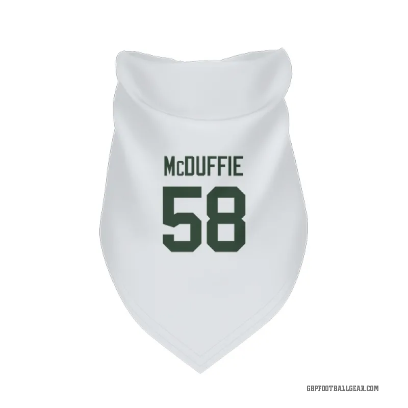 Isaiah McDuffie  White Green Bay Packers  Cat & Dog Pet Bandana