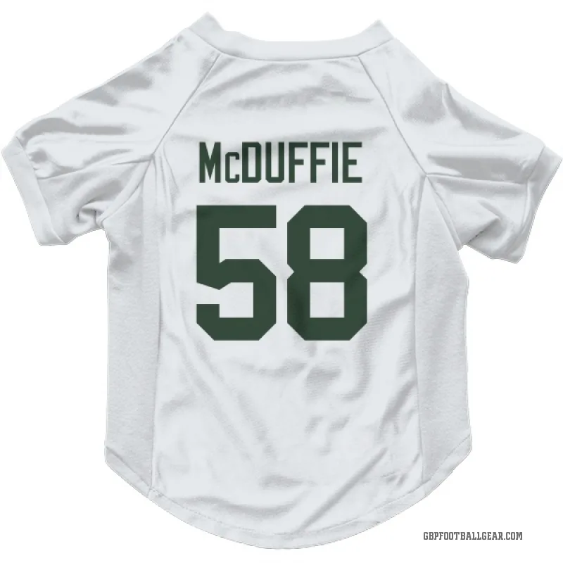 Isaiah McDuffie  White Green Bay Packers  Cat & Dog Pet Jersey