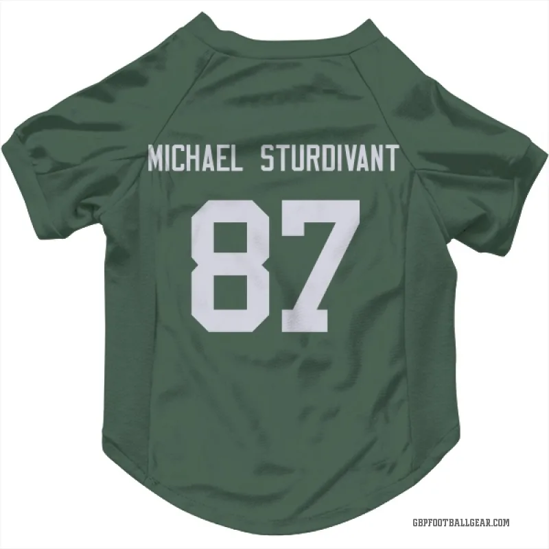 J. Michael Sturdivant  Green Green Bay Packers  Cat & Dog Pet Jersey