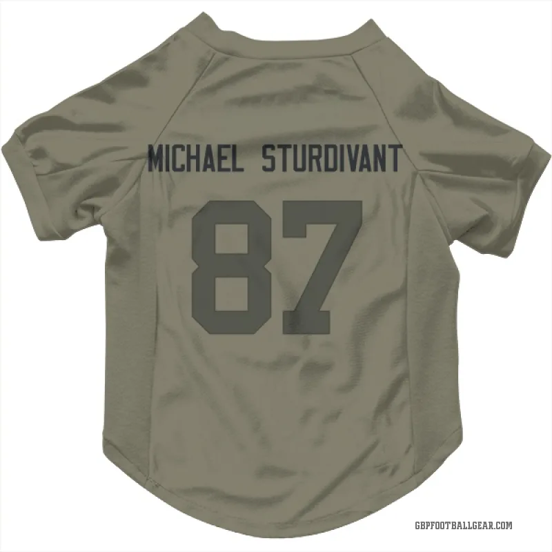 J. Michael Sturdivant  Olive Green Bay Packers  Cat & Dog Pet Jersey
