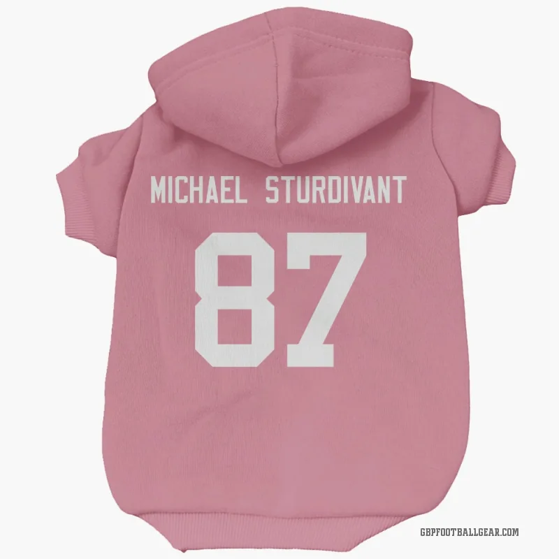 J. Michael Sturdivant  Pink Green Bay Packers  Cat & Dog Pet Hoodie