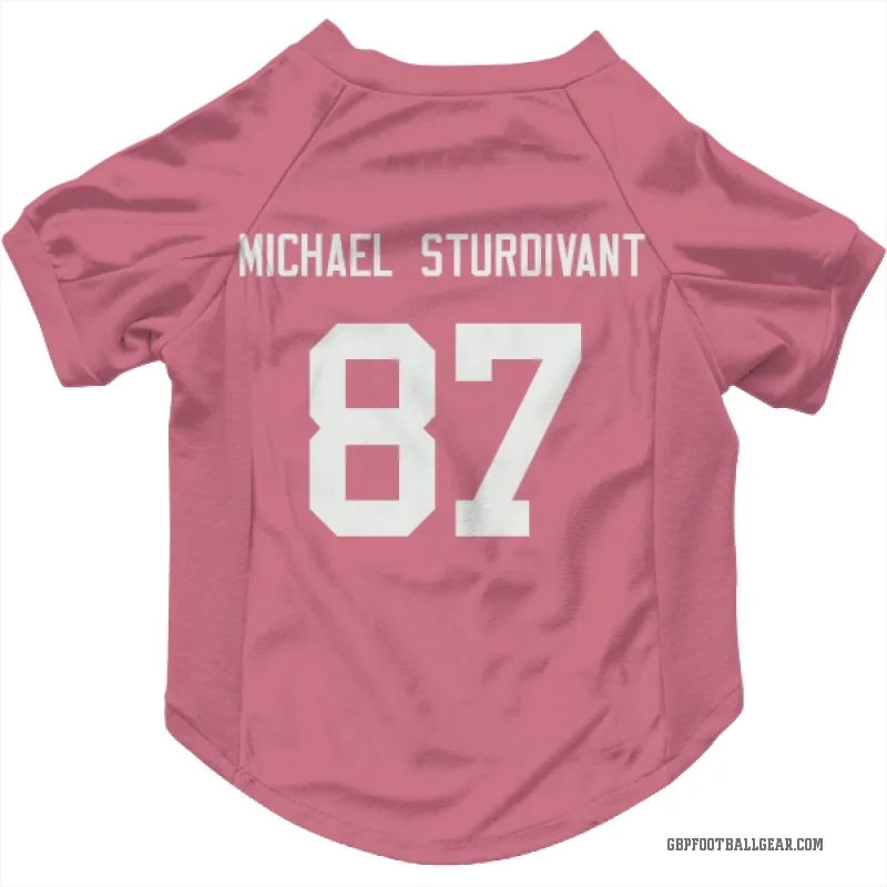 J. Michael Sturdivant  Pink Green Bay Packers  Cat & Dog Pet Jersey