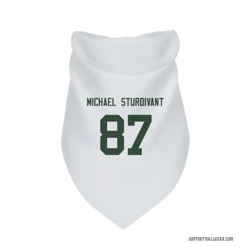 J. Michael Sturdivant  White Green Bay Packers  Cat & Dog Pet Bandana