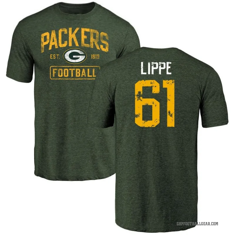 J.J. Lippe Men's Green Green Bay Packers Distressed T-Shirt
