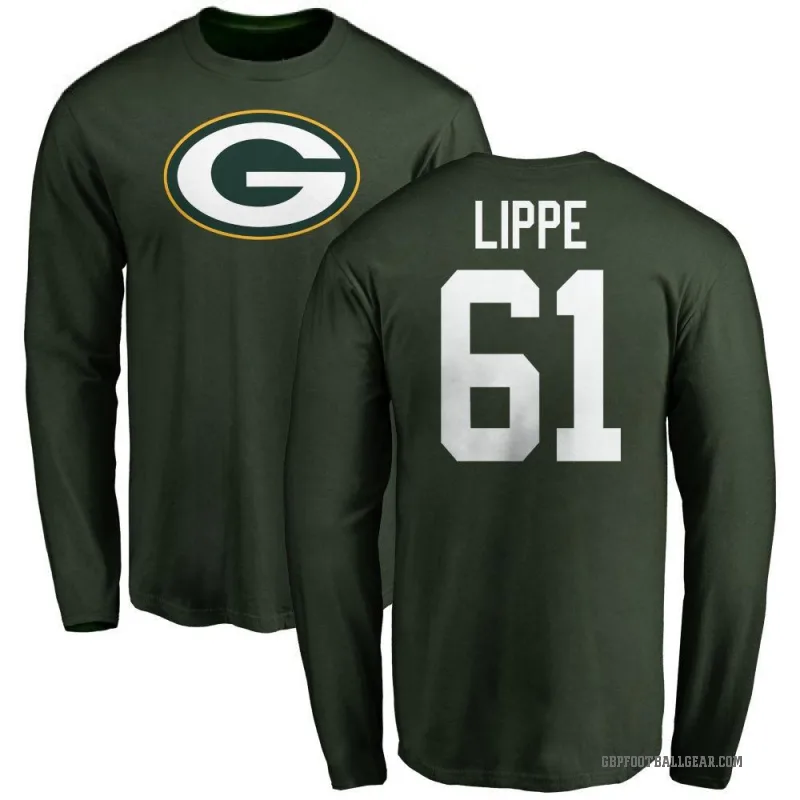 J.J. Lippe Men's Green Green Bay Packers Logo Long Sleeve T-Shirt -