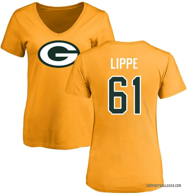 J.J. Lippe Women's Gold Green Bay Packers Logo Slim Fit T-Shirt -