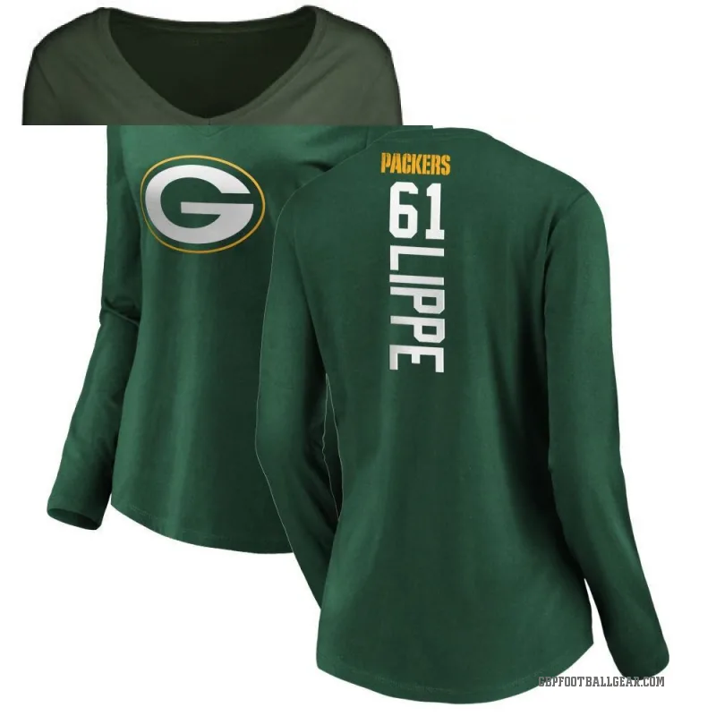 J.J. Lippe Women's Green Green Bay Packers Backer Slim Fit Long Sleeve T-Shirt -