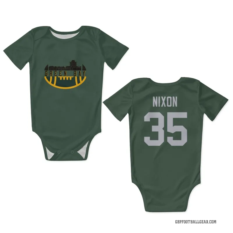 Jaden Nixon  Green Green Bay Packers  Newborn & Infant Bodysuit