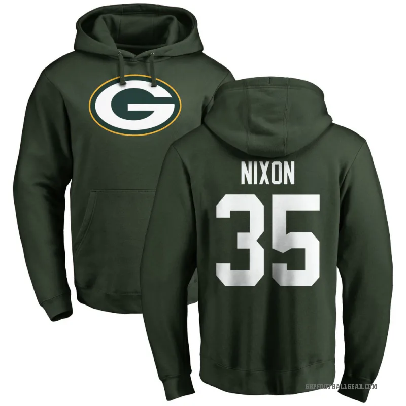 Jaden Nixon Men's Green Green Bay Packers Pro Line Logo Pullover Hoodie