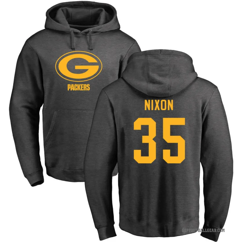 Jaden Nixon Youth Green Bay Packers Pro Line by Branded Ash One Color Pullover Hoodie