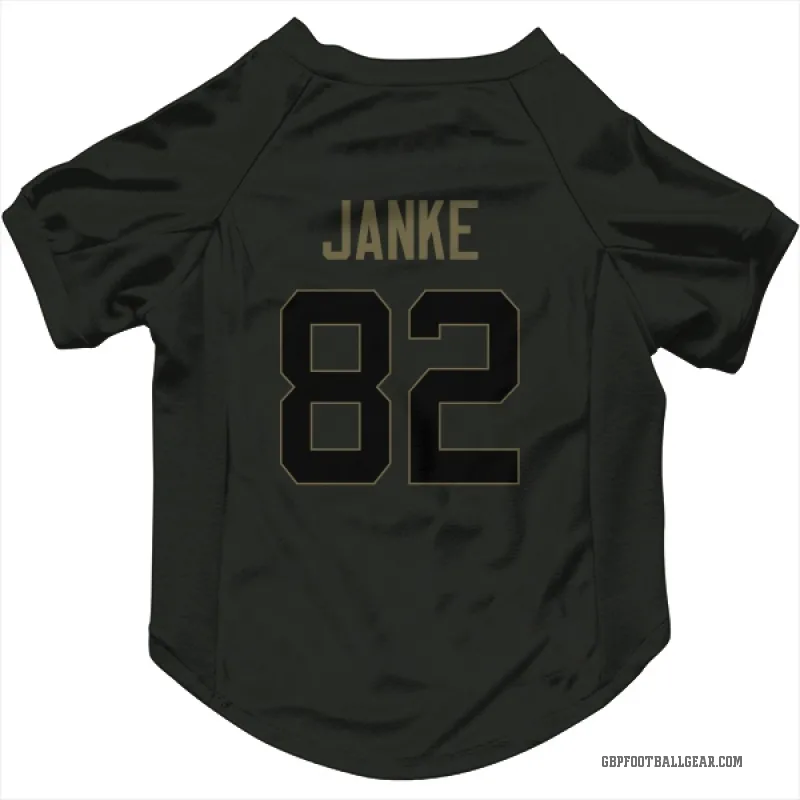 Jadon Janke  Black Green Bay Packers  Service Cat & Dog Pet Jersey