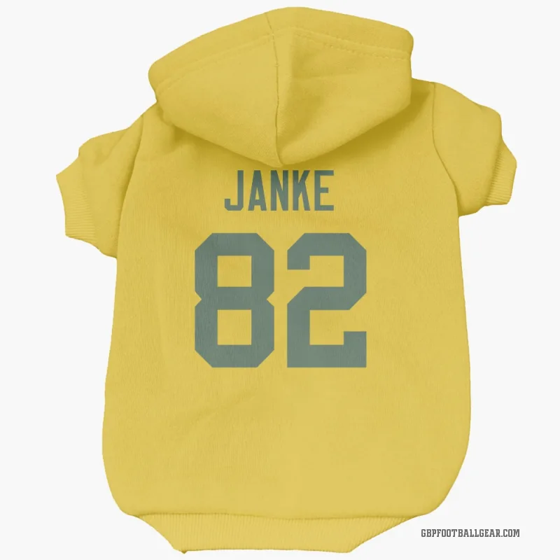 Jadon Janke  Gold Green Bay Packers  Cat & Dog Pet Hoodie