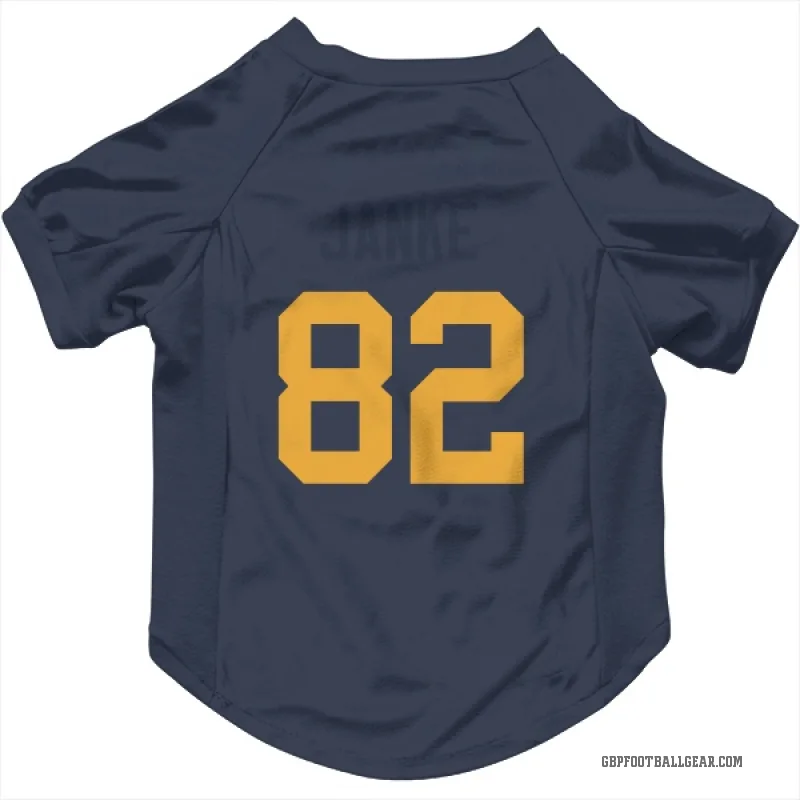 Jadon Janke  Navy Green Bay Packers  Cat & Dog Pet Jersey