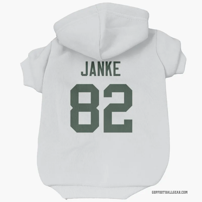 Jadon Janke  White Green Bay Packers  Cat & Dog Pet Hoodie
