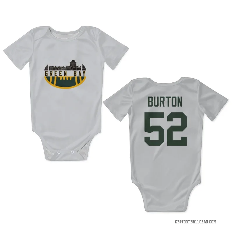 Jager Burton  White Green Bay Packers  Newborn & Infant Bodysuit