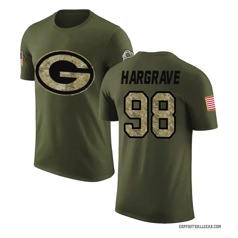 Javon Hargrave Men's Olive Green Bay Packers Salute to Service T-Shirt