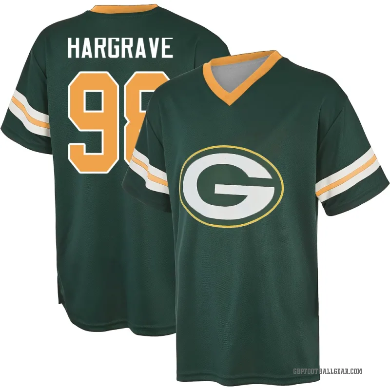 Javon Hargrave Youth Green Green Bay Packers Game Day V-Neck T-Shirt